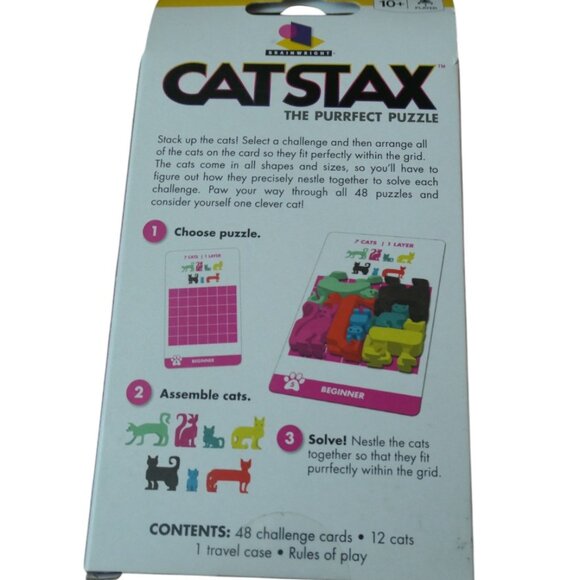 Brainwright - Cat STAX - The Purrfect Puzzle game-NWT - Picture 2 of 5